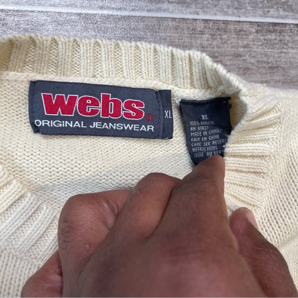 Vintage Y2K Webs Shadow Man Knit Graphic Sweater - Picture 8 of 8